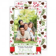 Christmas Photo Cards, Pinecones and Berries, Roseanne Beck